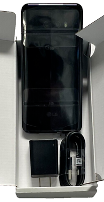 #ad LG G8X ThinQ LMG850UM 128GB Aurora Black ATamp;T GSM Smartphone $96.99