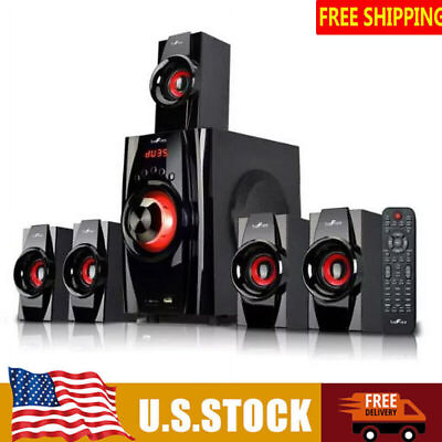 #ad 5.1 Channel Surround Sound Bluetooth Speaker System 2 Channel Stereo Indoor New $119.98