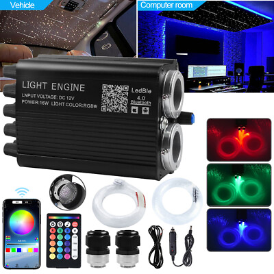 #ad 12V RGBW 500PC FIBER OPTIC LED CAR HOME SHOOTING STAR ROOF HEADLINER LIGHT KIT $199.99
