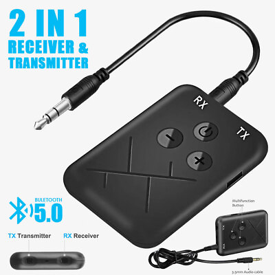 #ad Bluetooth 5.0 Transmitter amp; Receiver Wireless Adapter For Home stereos speakers $10.79