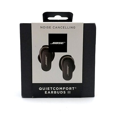 #ad Bose QuietComfort II Earbuds Noise Cancelling True Wireless in Ear Earbuds Black $139.99