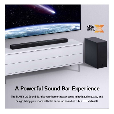 #ad LG 2.1 Channel High Res Audio Sound Bar with DTS Virtual:X SLM5Y $75.00