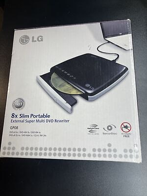 #ad LG External CD DVD Drive GP08 Boxed Cables $19.49