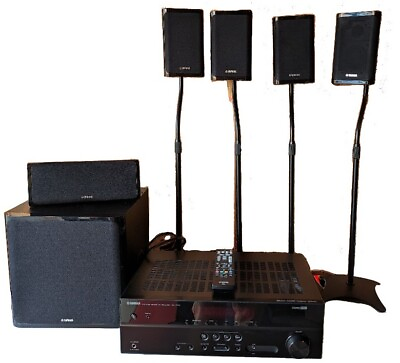 #ad Yamaha RX V373 5.1 Channel AV Receiver 5 Speakers Subwoofer surround sound $299.99
