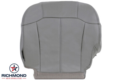 #ad 00 01 02 Chevy Suburban TV DVD Bose Driver Side Bottom Leather Seat Cover GRAY $225.79