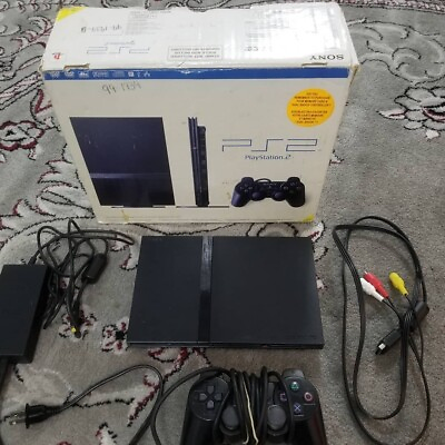 #ad Sony PS2 PlayStation 2 Slim REGION FREE PLAY USA JAPAN EURO GAMES Cables $144.99