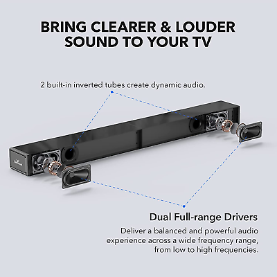 #ad 31 Inch TV Soundbar Surround Sound System with Bluetooth HDMI Arc Optical A $61.99