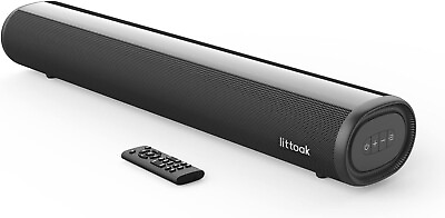 #ad littoak Small Sound Bar for TV Soundbar with Bluetooth 5.0 HDMI Optical USB AUX $36.99