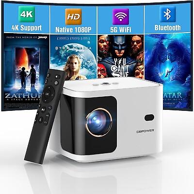 #ad Projector 300ANSI 1080P Mini WiFi Bluetooth Video Home Theater Cinema Projectors $86.91