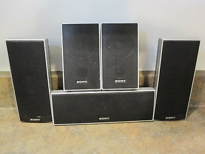 #ad 5pc Sony Home Theater Surround Sound Speaker System SS TS71 72 CT71 w Wiring $49.99