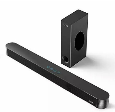 #ad BESTISAN 140 Watts Sound Bar with Wired Subwoofer Wired and Wireless Bluetoot... $139.00