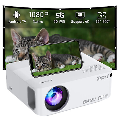 #ad 12000LMS 1080P Projector 4K 3D 5G WiFi Bluetooth Video Home Theater 200quot; Display $124.99