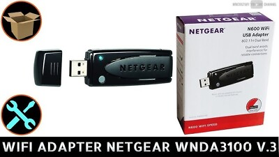 #ad sealed NETGEAR Wireless N Adapter N600 Dual Band WNDA3100 Software amp; Cables New $38.00