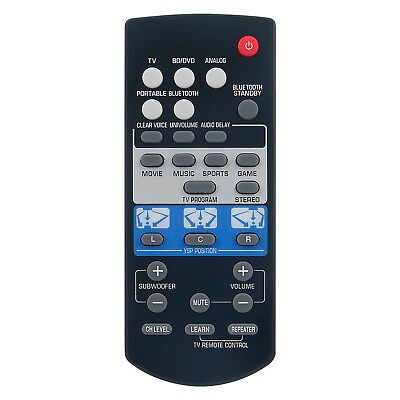 #ad FSR80 ZG80760 Replace Remote Control Fit for Yamaha Soundbar YSP 1400BL YSP1400 $12.99