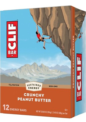 #ad CLIF BARS Energy Bars Crunchy Peanut Butter Protein Bar 12pk NEW $19.99