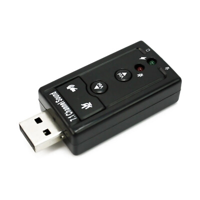 #ad USB 2.0 3D Virtual 7.1 Channel External Audio Sound Card Adapter for Notebook $7.49