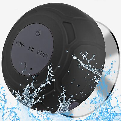 #ad Bluetooth Shower Speaker Waterproof Wireless Speaker w Suction Cup for Bathroom $19.61