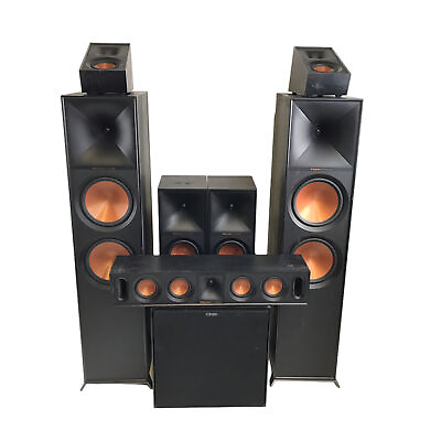 #ad Klipsch R 800F 7.1 Home Theater System Tower Speakers R 800F w Sub amp; Surround $2275.49