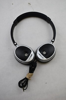 #ad Bose On Ear Headphones Wired Foldable Triport OE Black Silver NEEDS EAR PADS $27.99