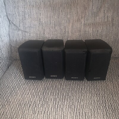 #ad Bundle Lot of 4 SONY SS MSP2 HOME THEATER SPEAKERS BLACK Tested. $25.75
