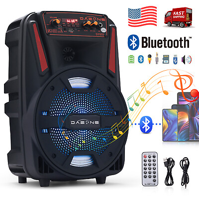 #ad 8inch 1000W Wireless Portable FM Bluetooth Speaker Heavy Bass Sound System Party $34.99