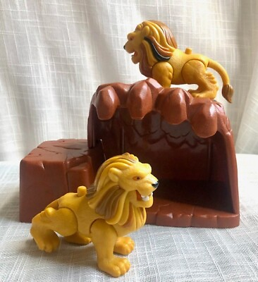 #ad Imaginext Vintage Playset Lion King Cave Two Lions 1 w sound amp; 1 w motion $18.00