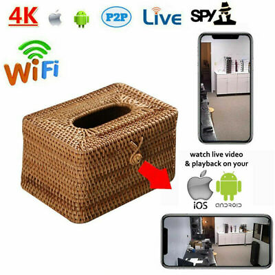 #ad Wicker Tissue Box Home HD Security Camera With WIFI IP Support remote viewing $96.94