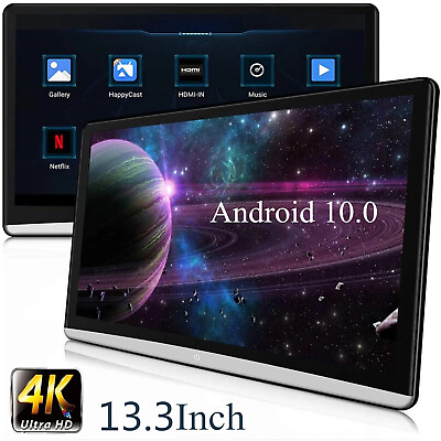 #ad 2X13.3quot; Android 10 Car Headrest Monitor Touchscreen 1080P WIFI Bluetooth HDMI FM $525.46