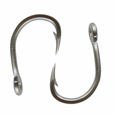 #ad Lot 10884 Saltwater Fishing Hooks Big Game Stainless Steel Sharp Hook 2 0 12 0 $6.80