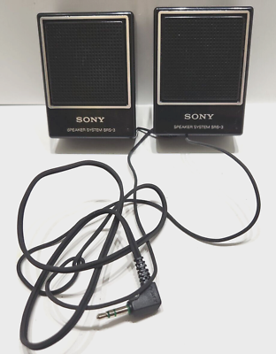 #ad #ad 2 Sony SRS 3 Portable 3quot; Desktop Mini Stereo Speaker System 3.5 mm Jack Japan $12.97