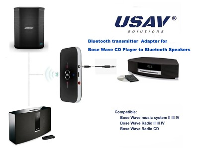 #ad Bluetooth transmitter Adapter Bose Wave CD Player to Bose Wireless Headphone $25.88