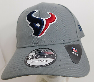 #ad Texans Houston Hat NFL New Era Adjustable Unisex Cap Gray $19.95