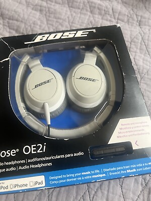 #ad Bose OE2i Audio Headphones Earphones Headband Wired With Case White 346019 0030. $190.00