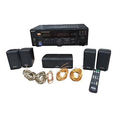 #ad Sony STR K740P Digital Cinema Sound DTS AV Surround Sound SS MDP2 Speaker Bundle $79.89