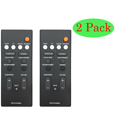 #ad 2 Pack Remote FSR78 ZV28960 For Yamaha Soundbar YAS 106 ATS 1060 YAS 107 $14.99