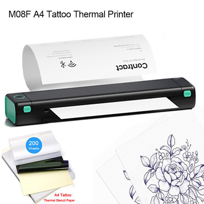 #ad Phomemo M08F Wireless Machines Bluetooth Stencil Printer 200PCS Tattoo Paper $145.99
