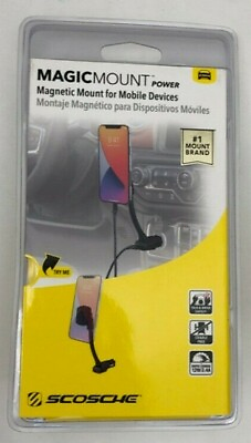 #ad #ad NEW Scosche MAG12V MagicMount Power USB Port Universal Car Vehicle Mount Black $14.20