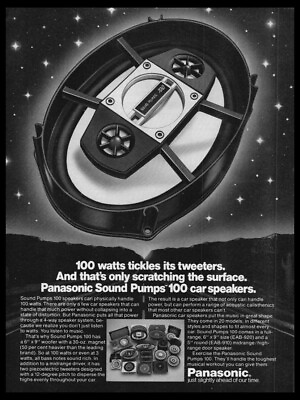 #ad 1979 Panasonic Sound Pumps Speakers Print ad Man Cave music décor $7.97