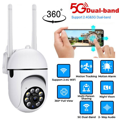 #ad Wireless Security Camera System Outdoor Home 5G Wifi Night Vision Cam 1080P HD $17.47