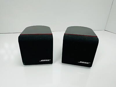 #ad Lot Of 2 Bose Redline Single Cube Speakers Lifestyle Acoustimass Black Tested $24.99