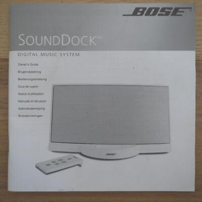 #ad Bose SoundDock Manual Digital Music System Apple iPod Speaker Sound Dock 277647 $9.99
