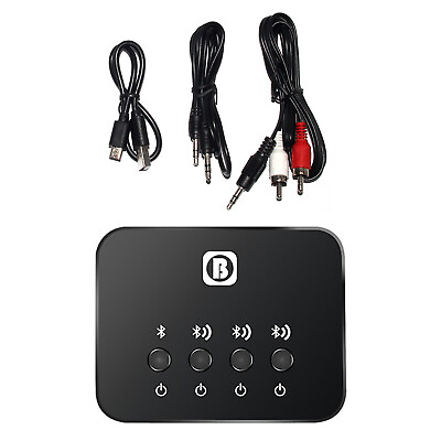 #ad 1 To 3 Bluetooth 4.0 Stereo Launcher Splitter Audio Adapter Music Transmitter $36.03