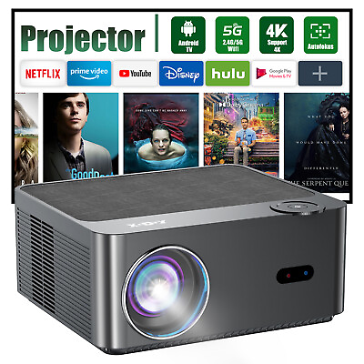 #ad Projector LED 4K 5G WiFi Video 500 ANSI Home Theater Autofocus 1080P Beamer HDMI $134.99