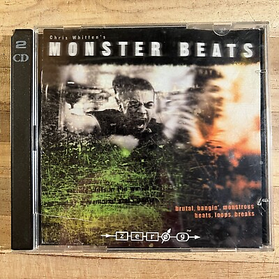 #ad Monster Beats Chris Whiten Zero G 2 Disc CD Sample Loop Electronic Beats MP3 WAV $44.00