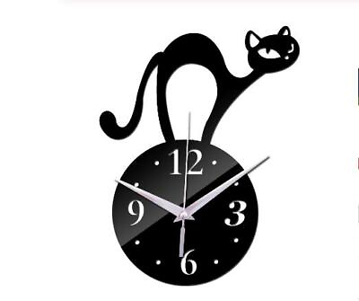 #ad Wall Clock for Decoration Cat Design New Fashion and Stylish Gift for Home 3d $9.99