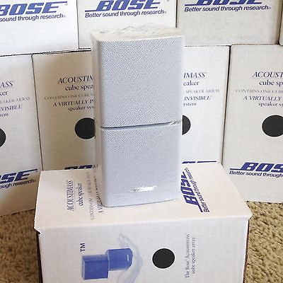 #ad Bose Double Cube DoubleShot Speaker Lifestyle Acoustimass Mint Perfect White $80.96