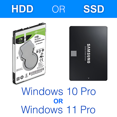#ad 1TB HDD SSD 2.5quot; SATA Hard Drive for Laptop with Win 10 Win 11 Pro Pre installed $14.77