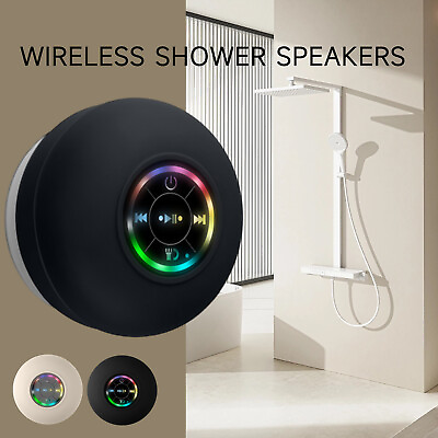 #ad Portable Bathroom Bluetooth5.0 Audio Wireless Shower Speaker RGB IPX4 Waterproof $10.58