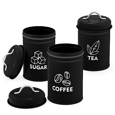 #ad TeamFar Kitchen Canisters Set of 3 Coffee Sugar Tea Canister Sets for Kitche... $25.96