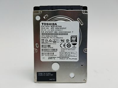 #ad Toshiba Mobile Thin MQ01ACF050 500 GB 2.5 in 7.2K SATA III Hard Drive $8.99
